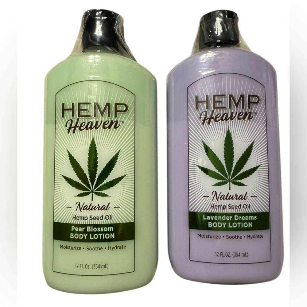 Set of 2 Hemp Heaven 12 oz Body Lotions
